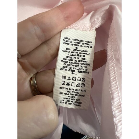 Free People Womens Peplum Blouse L Pink - Picture 7 of 9